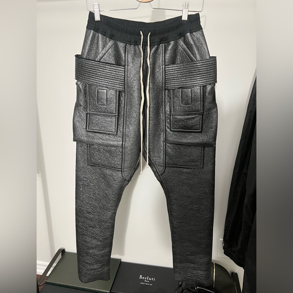 Rick Owens drkshdw Black Cargo Creatch Pants